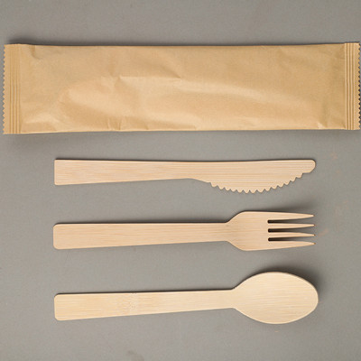 BambooMake.cn Disposable Bamboo Cutlery Set