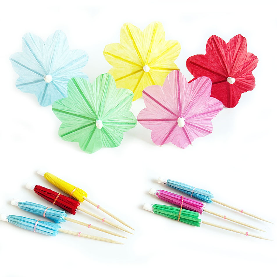 BambooMake.cn Cocktail Umbrella Parasol Picks Bamboo Skewer