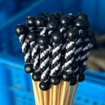 BambooMake.cn, 100 pieces/pack, black double-beaded thread sleeve, disposable fruit and cocktail sti