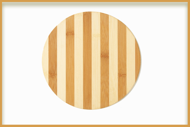 BambooMake.cn Round Natural Spliced Bamboo Cutting Board
