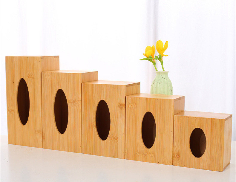 BambooMake.cn Bamboo tissue case  24*12*8.5, with opening cover on the top